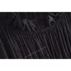 Вдохновленные Ширред Раффленовый декольтер ямерный мини-летоное платье Rayon Black сексуальное женское платье милое платье с слоеным рукавом Новый 210412