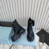 남자 여자 로이스 부츠 디자이너 발목 마틴 부츠 가죽 나일론 이동식 파우치 부티 군사 영감 전투 신발 원래 상자 크기 35-40 B022