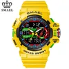 SMAEL Military Watches Men Sport Watch Waterproof Wristwatch Stopwatch Alarm LED Light Digital Watches Men's Big Dial Clock 8043 X0524