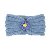 Toddler Girls Knitted Headbands Infants Flower Turban Winter Warm Wool Head Wrap Hair Accessories 16 Colors Solid BT6727