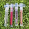 100 stks 3ml lege clear crystal lip glanst borstel wand buizen vierkant transparante lip glanst flessen glazuur lippenbalsem DIY container