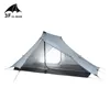 ギアのロッドレス2人のテント20Dシリコーンの超軽量の防水3シーズンのテントの屋外キャンプのハイキングLanshan Proと避難所