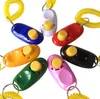 Pet Click Trainer Dog Training Clicker And Whistle Combination Repeller Aid Key Ring Wrist Strap DH3686