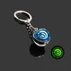 Spel Genshin Impact Relaterad nyckelkedja Zhongli Ganyu Keqing Perifer Products Fashion 7 Element Lysande Hänge Key Ring G1019