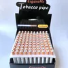 100 PCS 로트 금속 알루미늄 담배 모양 흡연 파이프 톱니 알루미늄 합금 파이프 담배 허브 도구 용 타자 박쥐 AccessOrie236I