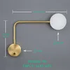 Morden Led Light Wall Light Indoor Golden Decor Wall Lampa 9 W z przełącznikiem do sypialni domowej łóżko nocne salon kinkiet oprawy 210724