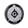 Silver masonic stamping metal coin Fashion Accessories Free masonary Emblem Brotherhood Under Fatherhood of God Commemorative Coins Freemason Token Collectible