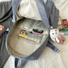Alta qualidade grande capacidade à prova d 'água mulheres mochila transparente multi-bolso viagem rucksack estudante escola sacos para adolescentes 210922