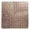 Modern Style Pvc Cobblestone Square Pebble Bathroom Non-Slip Mat Stone Bathroom Mat Bathroom Shower Room Bath Mat Drainage Hole 210724