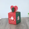 Boîte d'emballage de pommes de noël, sac en papier créatif, réveillon de noël, coffret cadeau pour fruits, bonbons, vente au détail