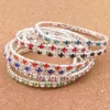 Moda gioielli braccialetti di cristallo con strass primavera tennis colorato 10 colori 3 lunghezze BB73