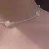 Chokers Trendy Eenvoudige natuurlijke zoetwaterparelketting Mooie Daisy Kralen verfraaid met unieke charme voor vrouwen Gargantilla's Collares