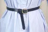 2022 Nuova cintura da donna di tendenza moda casual con abito a taglio singolo e pantaloni neri con fibbia automatica in pelle G220301