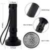 395-400nm 100LED lampe de poche UV torche lumière noire détection lampe de poche torche Portable lumière violette détecteur d'argent lampe