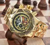 Orologio imbattuto 2021 Orologi al quarzo da uomo da polso in acciaio inossidabile con datario automatico con quadrante grande di alta qualità di vendita calda Reloj De Hombre