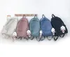 3pcs Backpack Women Nylon Plain Brief Large Capacity Sport Travel School Bags Mix Color