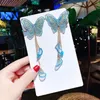 Hanfu Butterfly Hairpins Long Hair Clips Metal Tassel Elegant Headwear Girls Children Antique Party Accessories