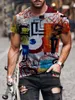 Camisetas Masculinas Plus Tees Pólos Art Graffiti T-Shirt Men Retro Fashion Print T-Shirt Streetwear Sports Muscle Tees Tops Summ265h