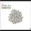 M 4Mm 6Mm Metal Round Loose Spacer Beads For Jewelry Making Diy Bracelet Necklace Accessories Wholesale Wmtnnm Yqmir Obafu