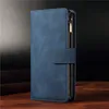 Luxury Leather Wallet P40Pro Zipper Case For Huawei P40 P30 Mate30 Pro Nova6Se Honor 10i 20i 10 20 Lite P Smart Plus Telefon Skal