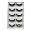 G800 3D Vison Lashes Épais Lash 5 Paires dans une Boîte D'emballage Crisscross Ailé Naturel Long Pas De Chute Gros Cils De Maquillage