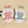 2021 Set di vestiti per neonata Neonato Set di abbigliamento per bambini per bambini senza maniche Top + vestito + fascia per capelli 3PCS Abito con stampa floreale 0-18M