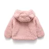 ジャケット男の子の女の子極フリースジャケットコート冬の赤ちゃんの上着の固体子供のカジュアルな厚い暖かい子供服
