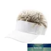 Foxmother новый черный белый гольф бейсбольная кепка с поддельными волосами Flair Gair Views Visor Fun Halloween Party Topee Hats Mens Womens Factory Price Experty Company Quality
