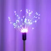 Solar Powered 8 modos 90LED Colorido Fio Starburst Starburst Firework String Light for Christmas Garden Home