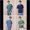 T-Shirts Tees & S Clothing Apparel Delivery Mens Loose Tops 100Percent Cotton Fabric High Quality Solid Color Drop Sleeve Oversize Tshirts 20