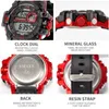 스포츠 시계 방수 LED smael sshock list 군사 남자 시계 자동 기계 1712 디지털 손목 시계 럭셔리 브랜드 Q0524