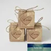 Emballage cadeau 10pcs / lot Papier Amour Coeur Bonbons Boîtes Kraft Boîte Fournitures De Douche De Bébé Goodie Sacs Emballage De Mariage Fête D'anniversaire Faveurs1 Conception experte de prix d'usine