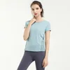 Mulheres roupas tops T-shirt camisetas Tracksuit yoga roupas mulheres esportes fitness top profissionais funcionamento respirável malha traseira de manga curta verão moda t-shirt