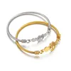 Gold Plated Jewelry Life Tree Stainless Steel Cable Wire Bangles Bracelet for Women