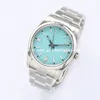 Wysokiej jakości azjatyckie stalowe zespoły Watch 2813 Sport Automatyczne mechaniczne zegarek 41 mm Turquoise Blue Dial Fashion Sapphire Glass LU2814