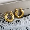 Hoop Huggie Zmfashion Женщины мужчины унисекс личности серьга панк хип-хоп из нержавеющей стали золотые украшения простые аксессуары для стимпанка