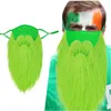 St Patrick's Day Beard Face Mask for Men Green Brown Costume Masks on Irish Festival Holiday Party Props RRA11209