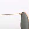 Мужские модные солнцезащитные очки Женские солнцезащитные очки с двойным мостом Мужчина женщина Очки для вождения Золотая оправа Стеклянные линзы Des Lunettes De Soleil 1647133