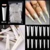 Nail Tips Cowboy Max XXL Coffin Half Cover Extra Long C Curve Acrylic Extension System False Nails Manicure Press On Tip Salon Supply