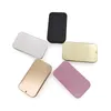 Print Logo Mini Metal Slide Top Tin Containers, Sliding Cover Push-Pull Tin Box Slide Cover Storage Box for Wedding Jewelry Lip Balm Container Cosmetic Organizer