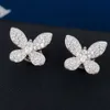 Stud High End Luksusowe słodkie kolczyki motyla Shine Fairy Halloween S925 Srebrny Srebrny Luksusowy Nowe trendy Grace R230619