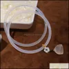 Armreif Armbänder Schmuck ein Paar Natural White Chalcedon Jade Achat Armband für Frauen Drop Lieferung 2021 C7BQJ
