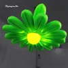 Висит искусственные цветы Зеленый надувной подсолнечник 2M / 3M освещение воздушный шар воздушный взрыв цветущий цветок для вечеринки и украшения свадьбы