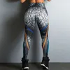 Nie przerywaj listów Drukuj Fitness Kobiety Legginsy 3D Drukowane Slim Jeggings Wysoka Talia Sportowe Legginsy Elastyczne Chude Długie Spodnie 210419