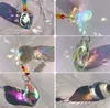 AB Kleur Crystal Sun Catcher Tuin Decoratie Venster Gazon Vlinder Dragonfly Opknoping Prisma Rainbow Maker Beaded Charms Kroonluchter Hanger