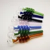 Tubi per bruciatore a nafta in vetro Pyrex da 6 pollici Mini tubo a cucchiaio piccolo Borosilicato Spring Bubblers Dab Rigs Nails Handpipes Ball Balance Raccordi Accessori per fumatori