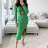 Woman Casual Red Slim Knitted Skirt Suit Spring Elegant Female Soft Elasticity Cardigan Suits Ladies Solid Kint Sets 211106