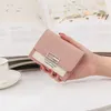 Women's Wallet Luxury PU Folding Short Buckle Coin Purse Multifunction Student Card Holder Pouch Fashion Mini Clutch for Ladies