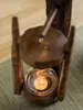 Candle Houders Retro en Nostalgisch Handwerk Huishoudelijke Log Candlestick Outdoor Windlamp Glazen Horse Decoratie