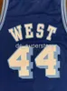 100% Costurado Campeão Jerry West Gold Jersey Basquete Jersey Homens Juventude Número Personalizado Número de Nome Jerseys XS-6XL